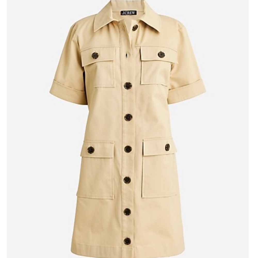 J. Crew Women's Tan Utility Dress size 4 new without tags